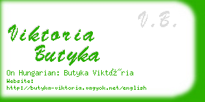 viktoria butyka business card